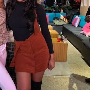 Corduroy dark orange dress